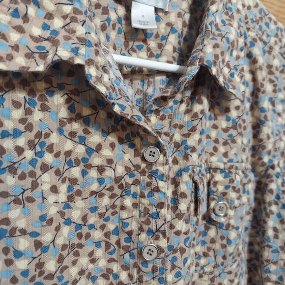 Christopher & Banks Women 3/4 Roll Tab Sleeve Button-Up Shirt Size Medium - Picture 2 of 10